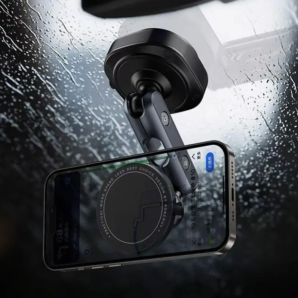 حامل هاتف السيارة لـ MagSafe Car Mount 3-Axis تصميم قوي شفط كأس حامل هاتف مغناطيسي 360 °   دوران آيفون سامسونج