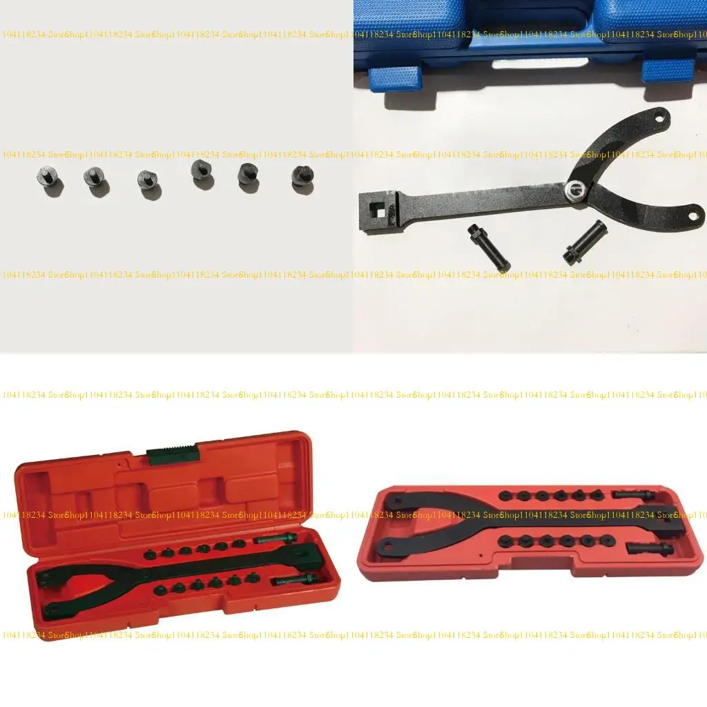 

P9FB Adjustable Variable Pin Spanner Wrench 15Pcs Fan Clutch Pully Holder Wrench with Variable Spanner Wrench Pins