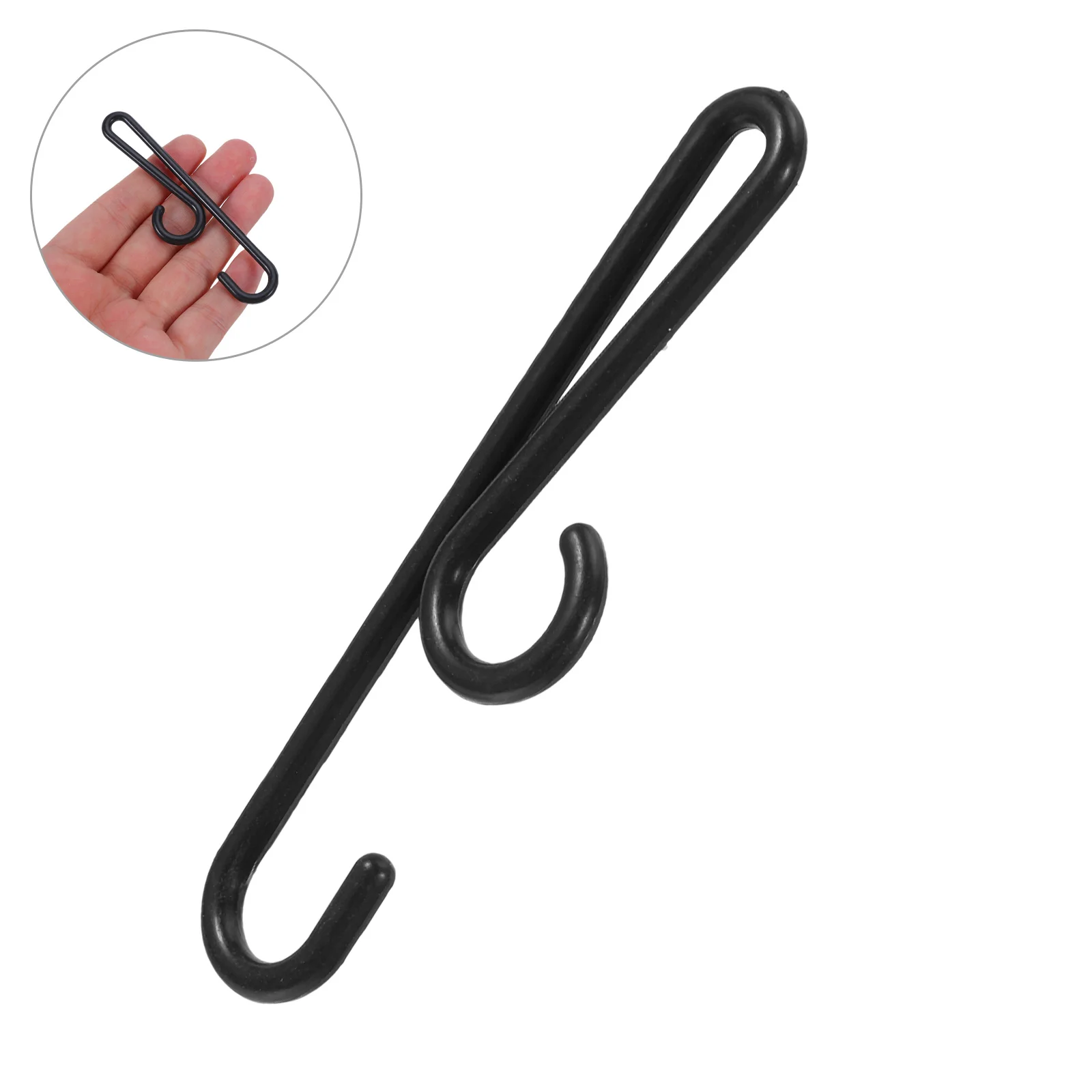 

280Pcs Plastic Sock Hanger Hooks Black Curved Sturdy Shop Vendor Display Grocery Bag Holder Clip Towel Hanging Organizer