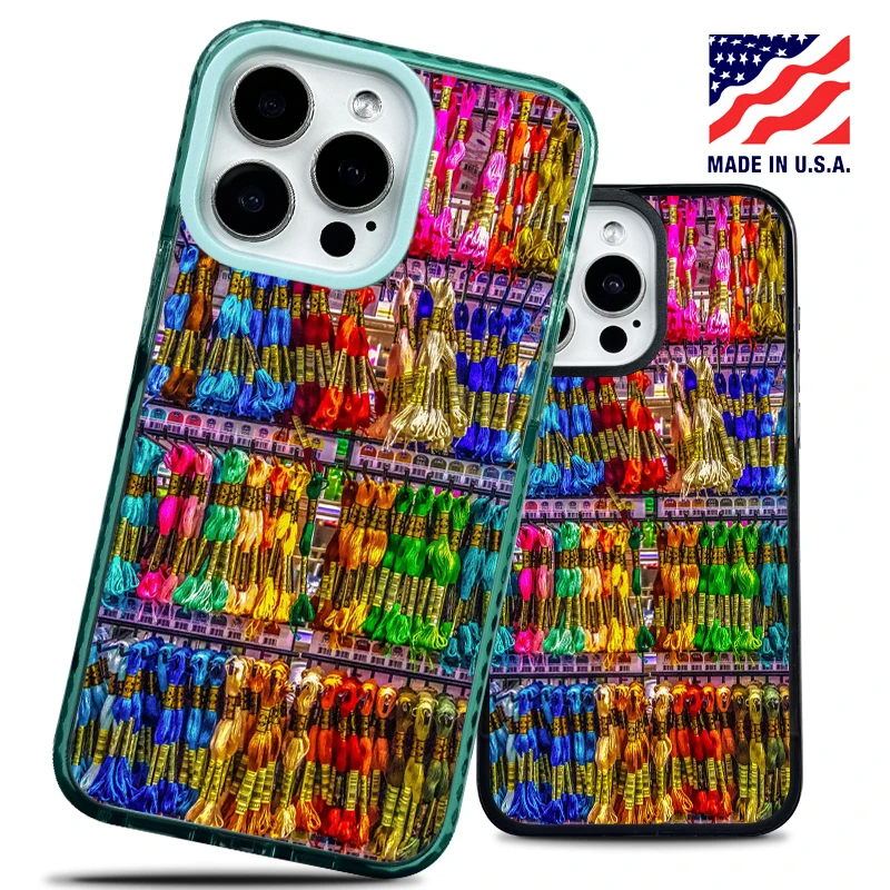 

Colorful Threads Case for iPhone 16 Pro Max 15 Plus 14 13 12 11 Stylish Patterned Style， Protective， Durable， AntiDrop，