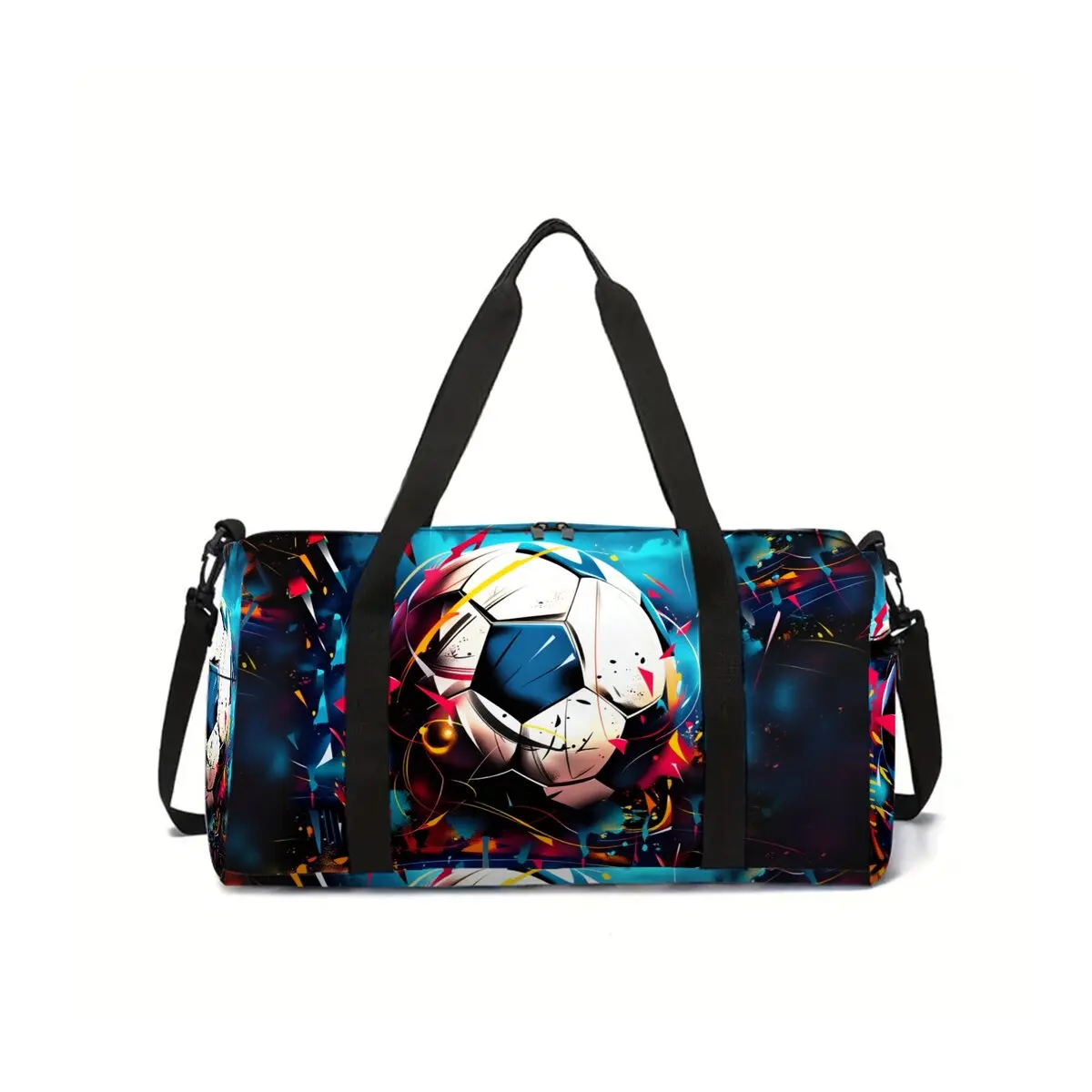 

Сумка для багажа с футбольным узором, большая вместимость, для мальчиков/девочек, лучший подарок, 2D мультяшная дорожная сумка, спортивная сумка для активного отдыха для детей