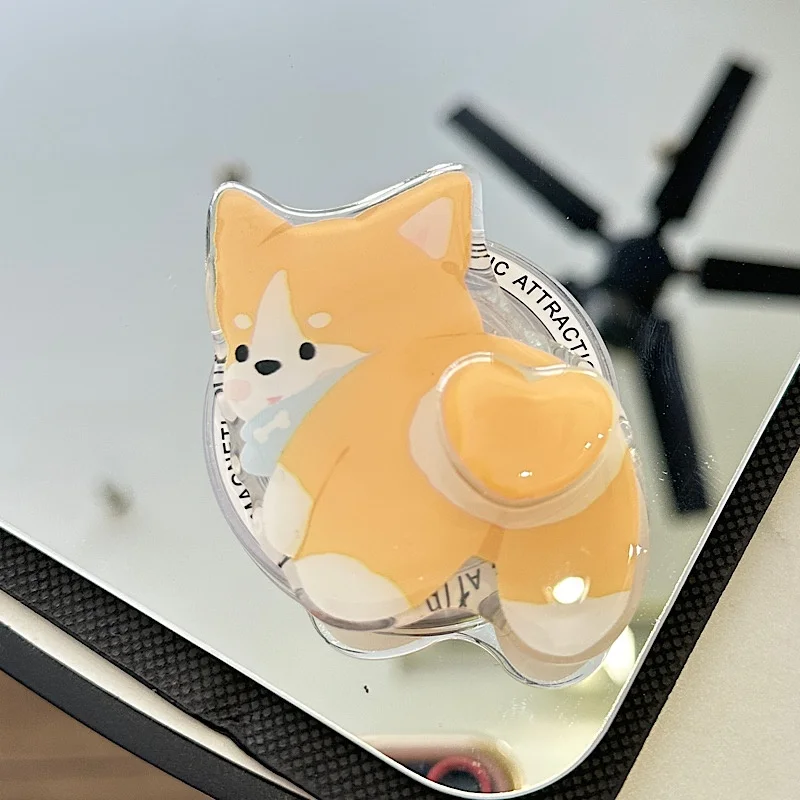 

Корейский милый мультяшный вращающийся магнитный держатель для телефона, подставка Griptok Grip Tok, поддержка iPhone 15, аксессуары Magsafe