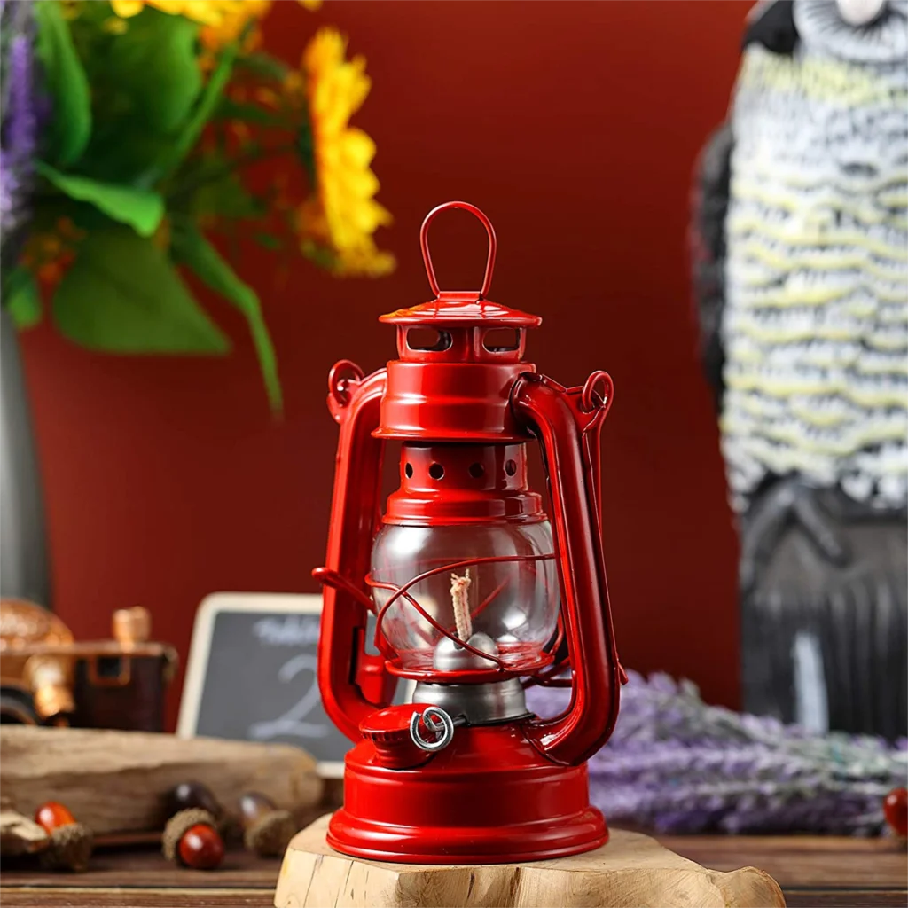 Retro Outdoor Camping Kerosene Lamp Portable Lantern Bronze Colored Oil Lamp Vintage Photo Props Outdoor Camping Lights