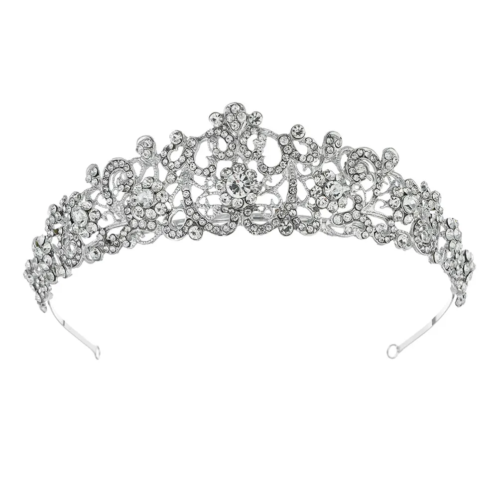 

1Pcs Elegant Crown Hairband Bridal Vintage Rhinestone Wedding Alloy Headwear for Bride Party Accessory Wedding Crown