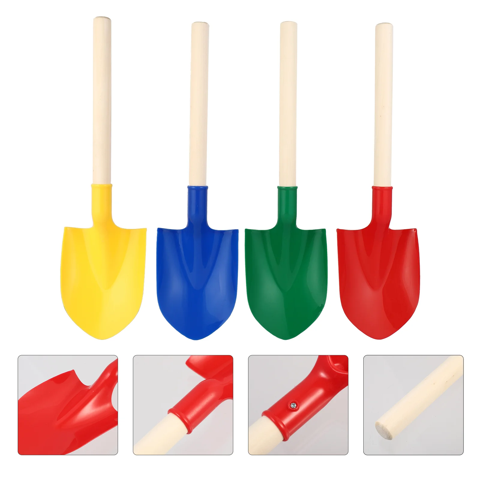 

4 Pcs Outdoor Toys Toy Kids Outdoor Play Toys for Beach Sand Wooden Shovels Tool Summer