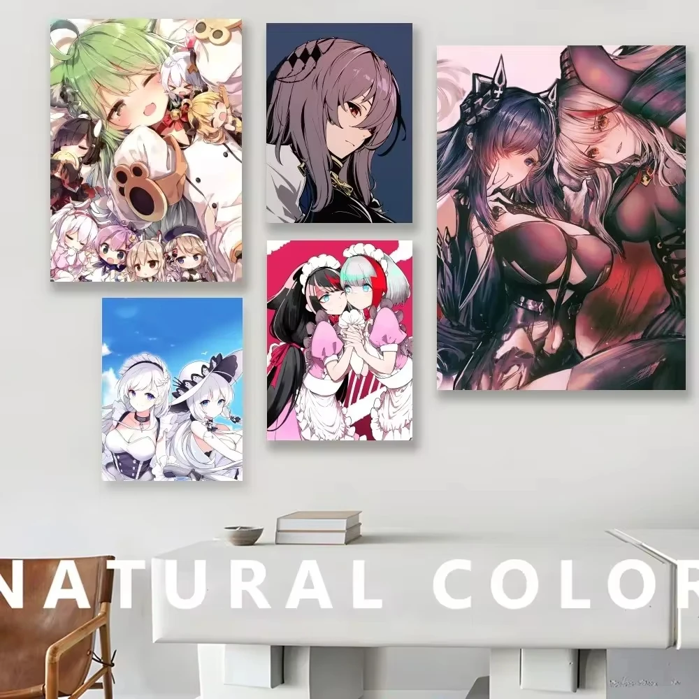 Atago Azur Lane ملصق يطبع طلاء جدران غرفة نوم غرفة المعيشة جدار بار مطعم ملصق قماش اللوحة #1