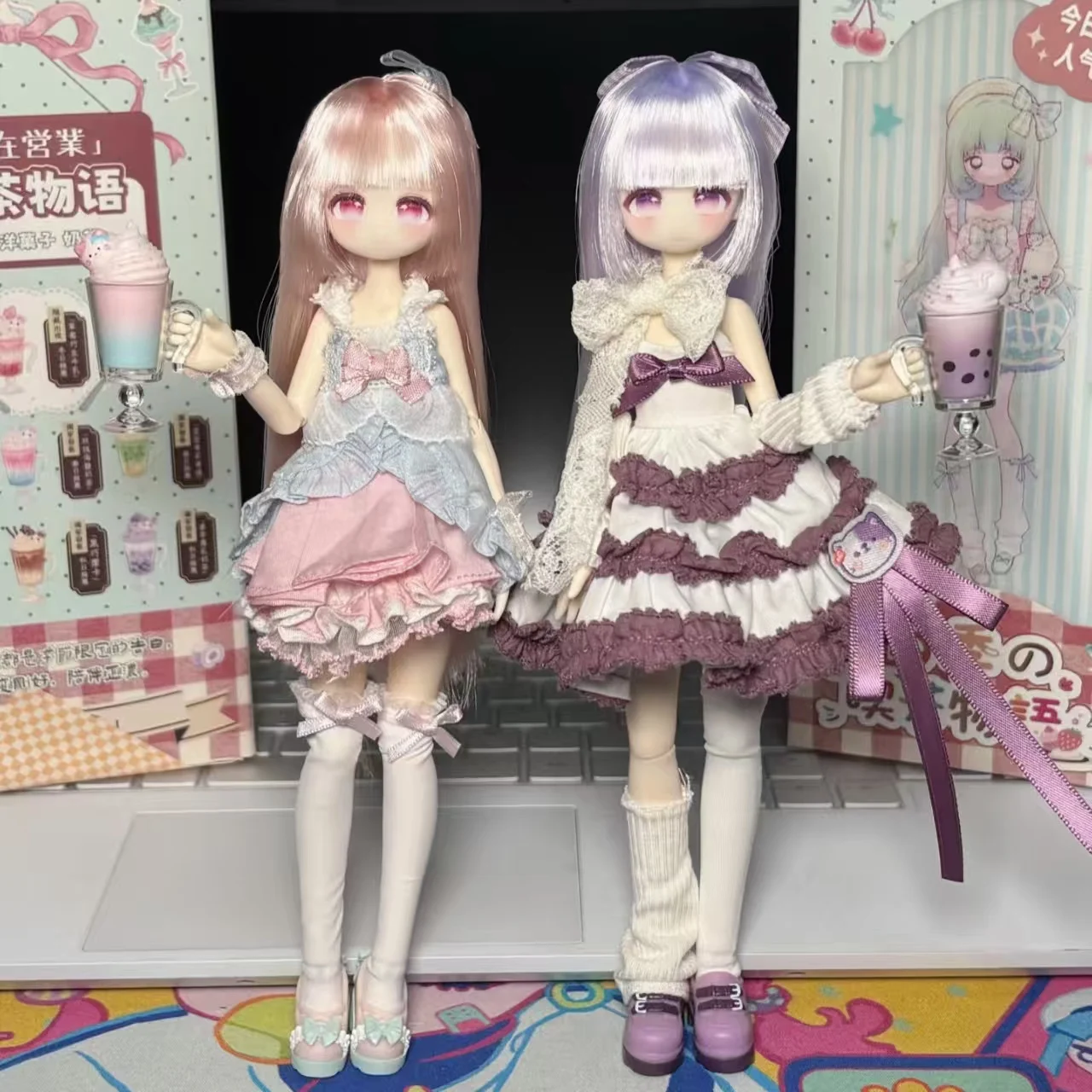 

1/8 Electronic Pet Bjd Mjd Doll New Joint Movable Doll With Hair Figures Original Momotale Four Seasons Tea Language Mystery Box