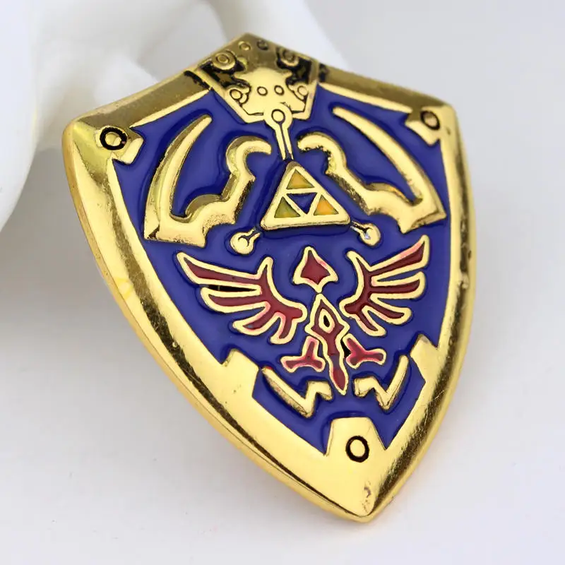 Zeldas Hylian Shield Pins Brooch Majora\'s Mask Spiritual Stones Master Sword Badge Brooches Lapel Pin Jeans Shirt Bag Jewelry