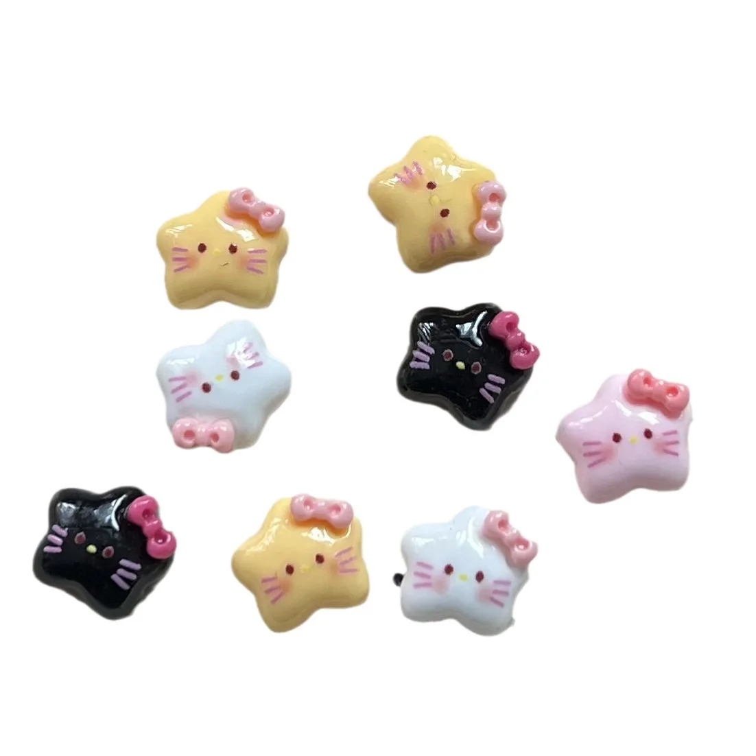 5 Stuks Miniso Sanrio Hello Kitty Star Cartoon Serie Cartoon Hars Flatback Cabochons Diy Ambachten Materialen Sieraden Maken Charmes