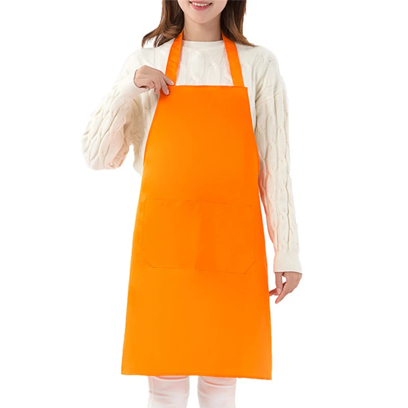 2023 Newest Hot Solid Cooking Kitchen Apron For Woman Men Chef Waiter Cafe Shop BBQ Hairdresser Aprons Bibs Kitchen Accessory