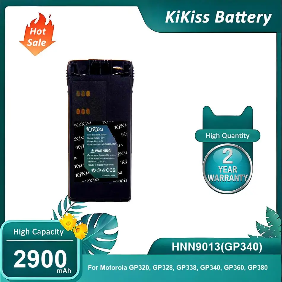 

Мощный аккумулятор для Motorola Moto GP320 GP328 GP338 GP340 GP360 GP380, HNN9013(GP340), 2900 мАч