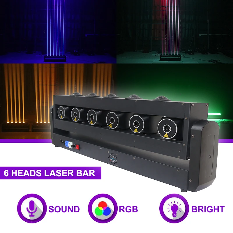 Sunart 2W RGB 3 in 1 Laser Bar Moving Head Strobe Beam Bühneneffektbeleuchtung für DJ Disco Events Shows Night Club DMX-Befestigung