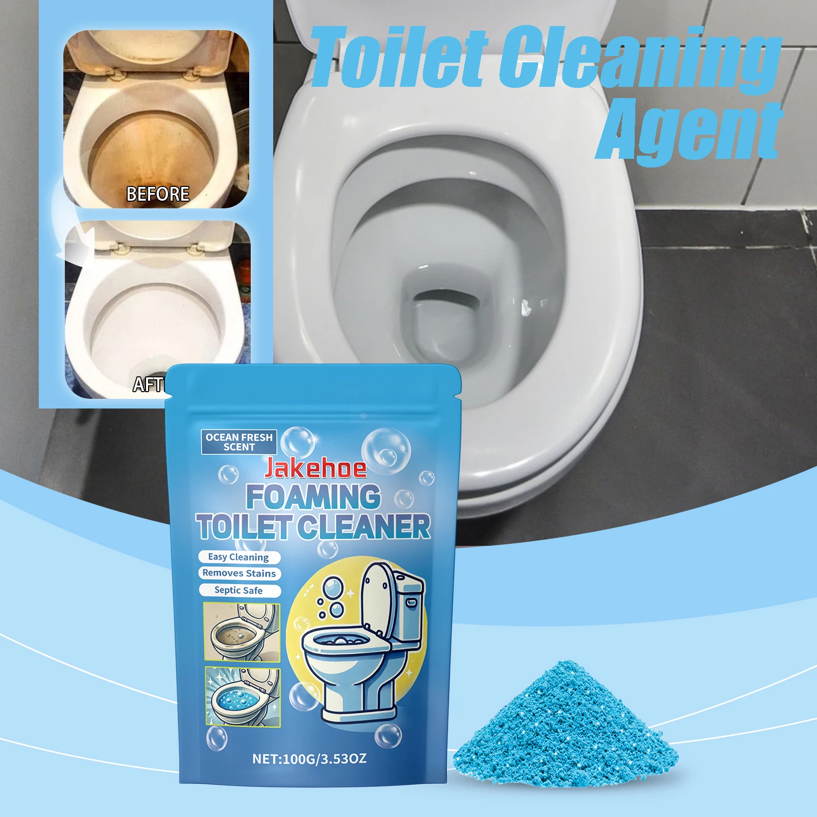 

Jakehoe средство для чистки унитаза, средство для удаления запаха, чистка унитаза, дезодорация, средство для удаления пятен мочи, освежитель для ванной комнаты, 3,53 унции