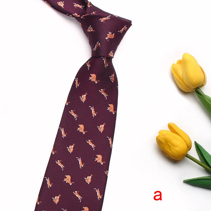 Brown Vintage Tie For Men Business Fashion Polyester Hand Tied Tie Silk For Men Fit Wedding Workplace