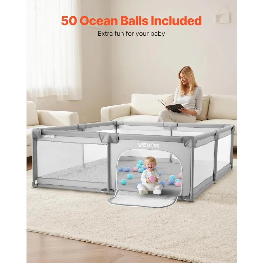 روضة أطفال 78.7 بوصة × 70.3 بوصة روضة أطفال كبيرة جدًا للأطفال الصغار في الأماكن المغلقة/الخارجية سياج لعب ساحة نشاط أمان بدون فجوة C #6