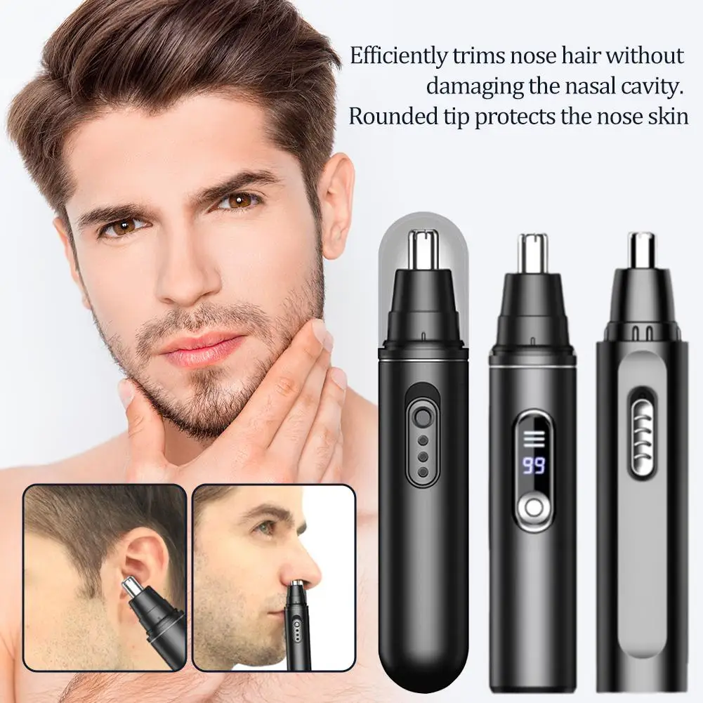 

Electric Nose Hair Trimmer For Men Rechargeable Nose Hair Scissors Cleaner Shaver Groomer Painless Ear Nose Hair Remover