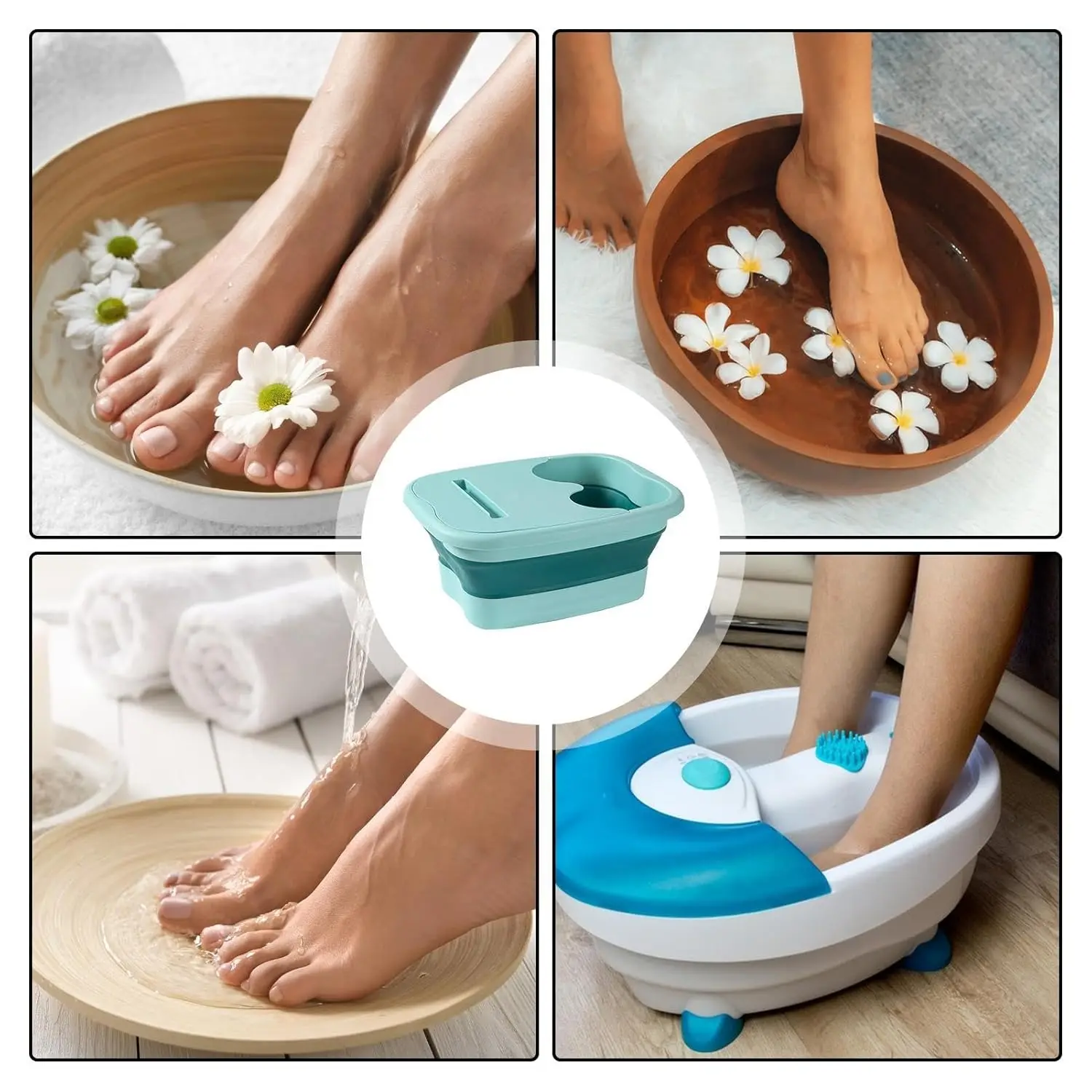 Foldable Home Foot Bathtub Foot Massage Foot Soaking Tub Portable Foot Bathtub Home Massage Health Insulation Foot Wash Basin