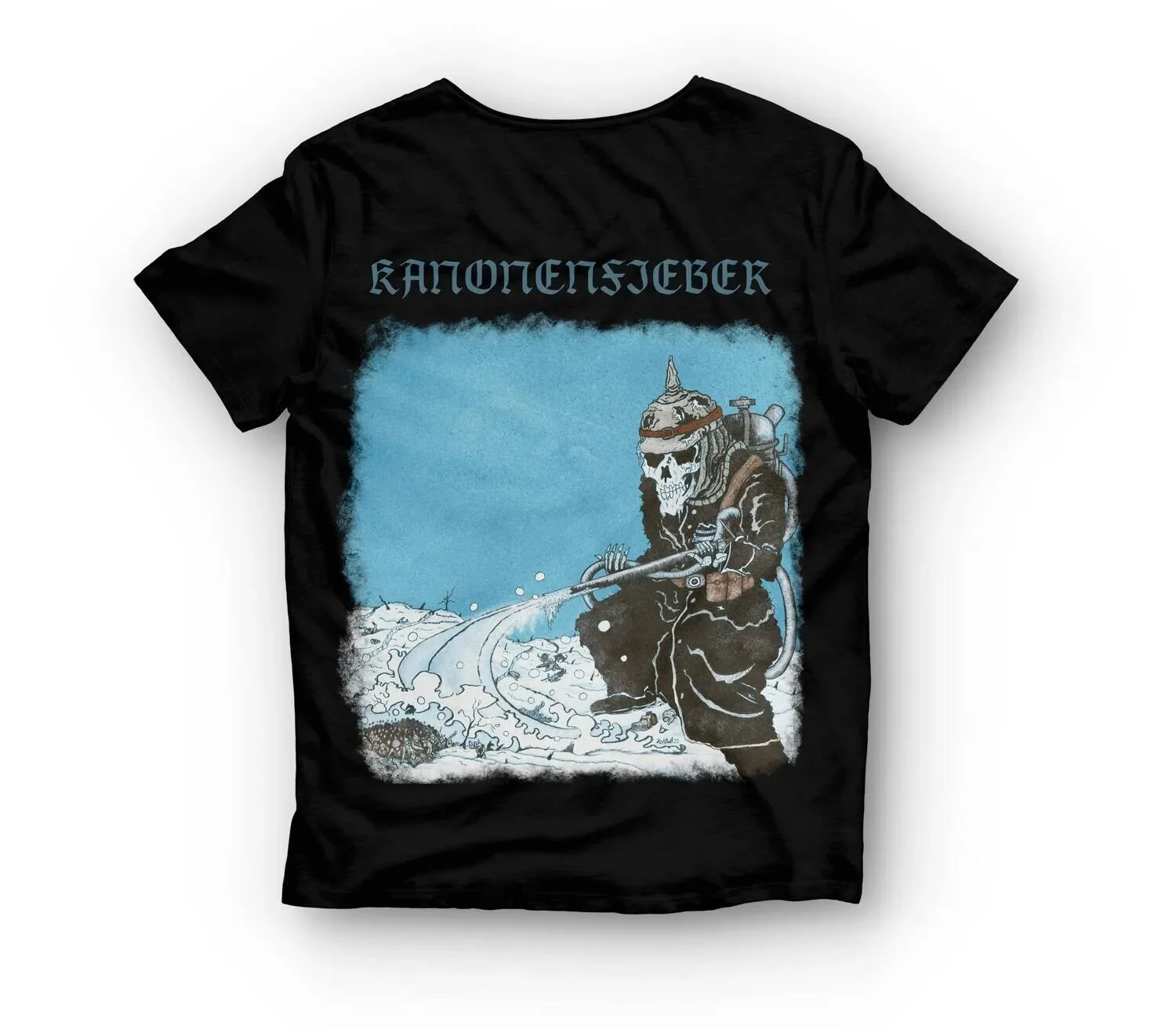 Rock Punk Tops Gothic Dark Heavy Metal T-shirt Kanonenfieber Pirnt Oversized Casual Cotton Streetwear Female Male Clothes Unisex