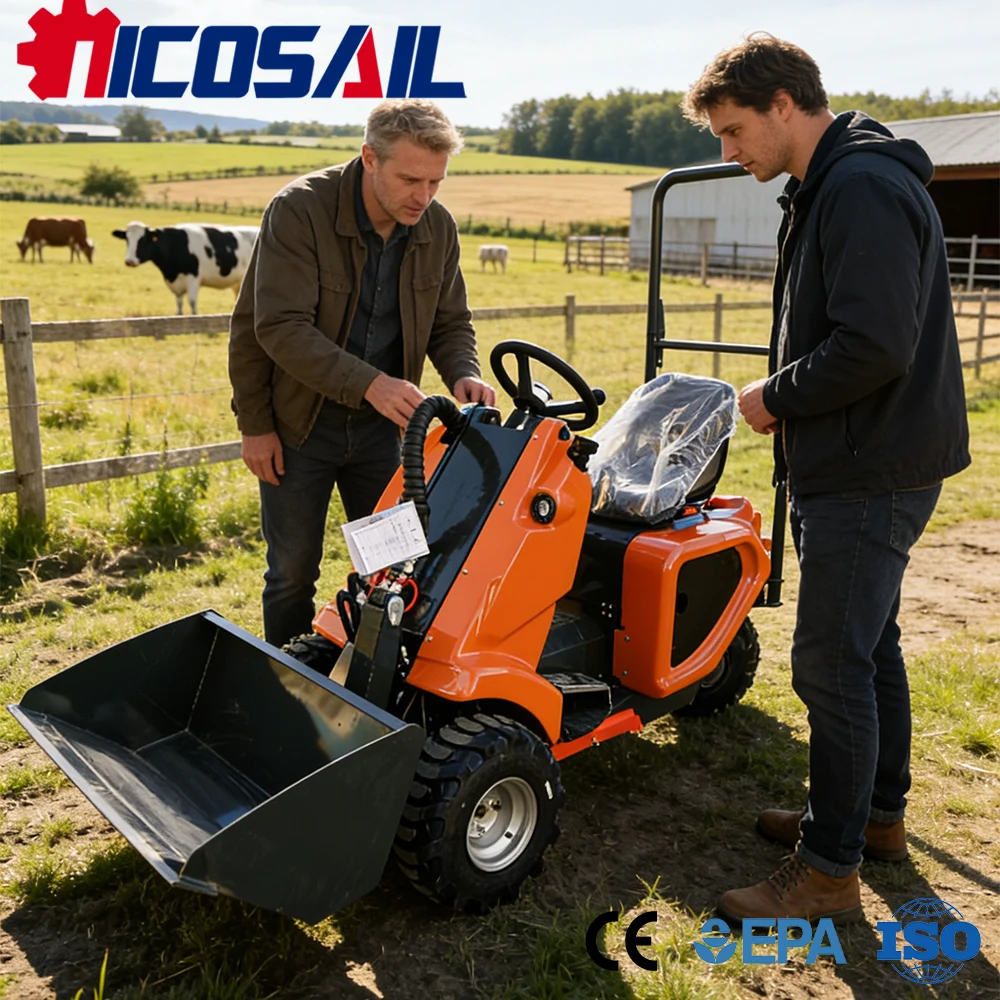 Small 3 Wheel Skid Steer Loader CE Certified Euro 5 High Efficiency Reliable Quality for Agricultural Construction Work