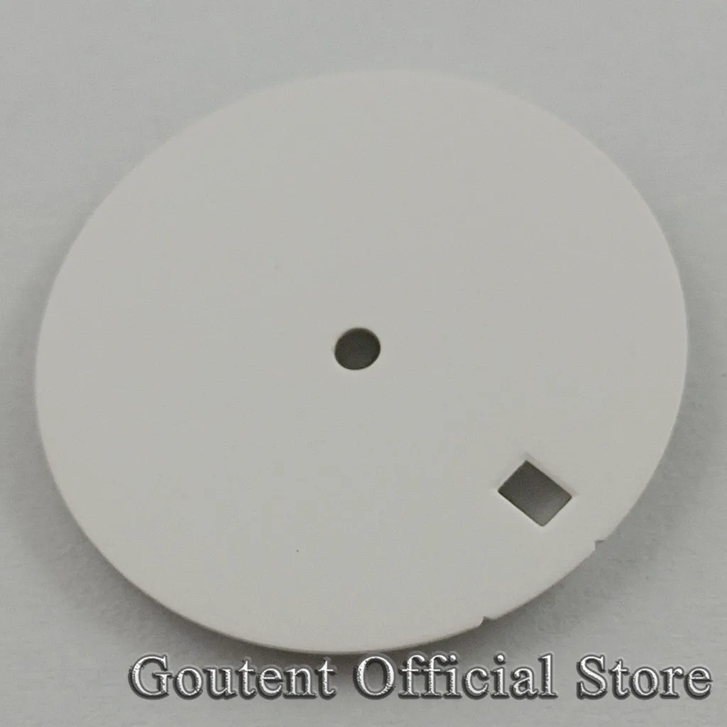 Goutent 28.5mm Black/White Sterile Watch Dial Fit NH35 NH36 4R Movement Watch Parts 3 O\'clock/3.8 O\'clock  Crown