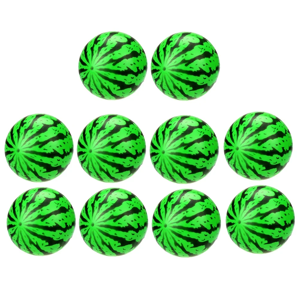 10個のインフレータブルボール子供のおもちゃプラスチックボールスイカの形のボール子供用ギフトベビービーチアウトドア(20cm)