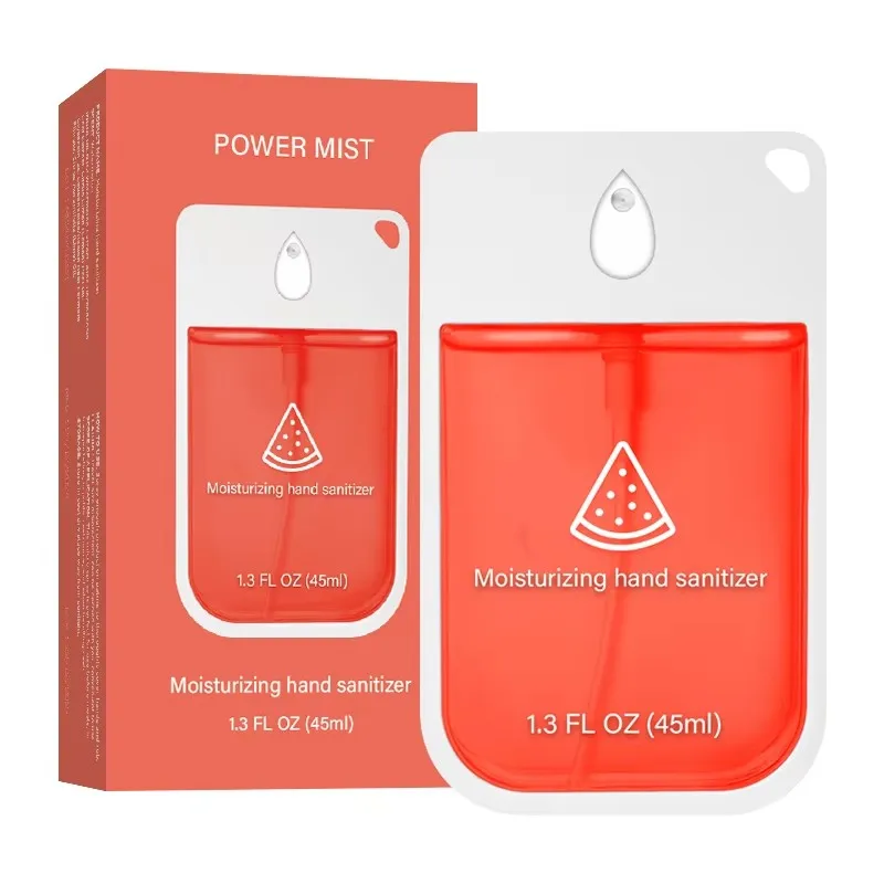 Reissetje handdesinfectiespray (1-6 stuks) - Alcoholvrij & hydraterende gel, 45ml flesjes voor onderweg, kantoor & dagelijkse verzorging.