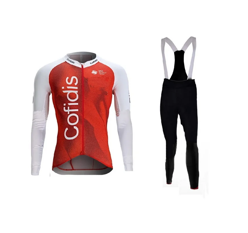 

SPRING SUMMER 2023 Cofidis team Cycling Jersey Long Sleeve Bicycle Clothing With Bib PANTS Ropa Ciclismo