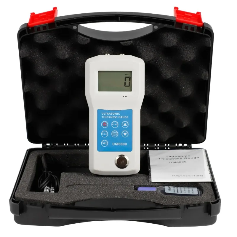 UM6800 Ultrasonic Thickness Gauge 1.0-280mm,0.05-11.0inch (in Steel) Automatic Zero Calibration Digital Thickness Gauge