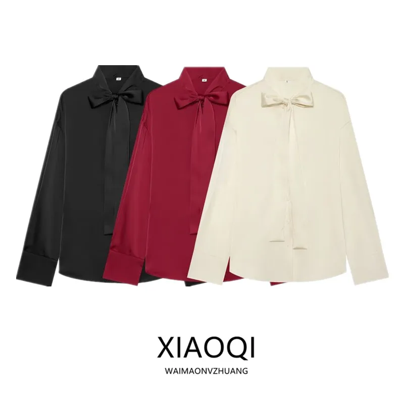 Fashionable Long Sleeve Women's Shirt Slim Fit Waist Cinched Versatile Design Commute Style Autumn New Arrival 2026