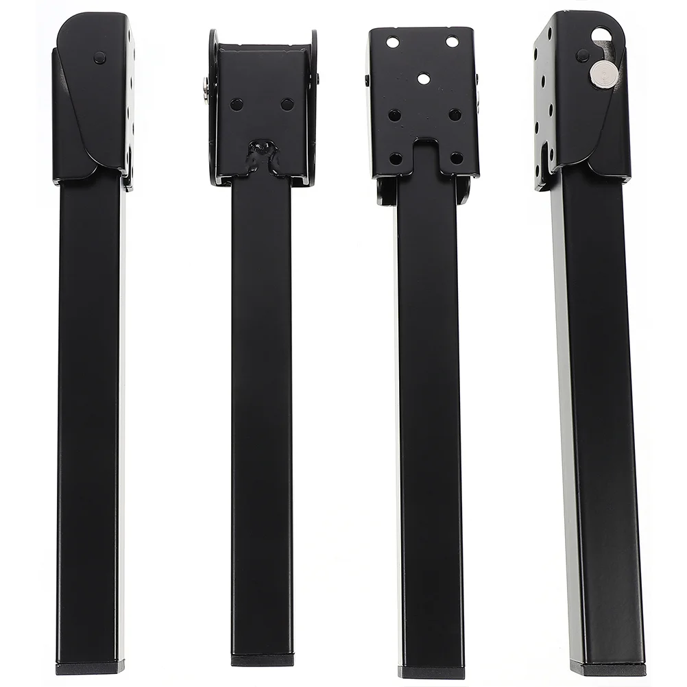 4Pcs Square Tube Table Legs Folding Metal Support for Laptop Bed Table Replacement Furniture Accessories Sturdy Iron Frame
