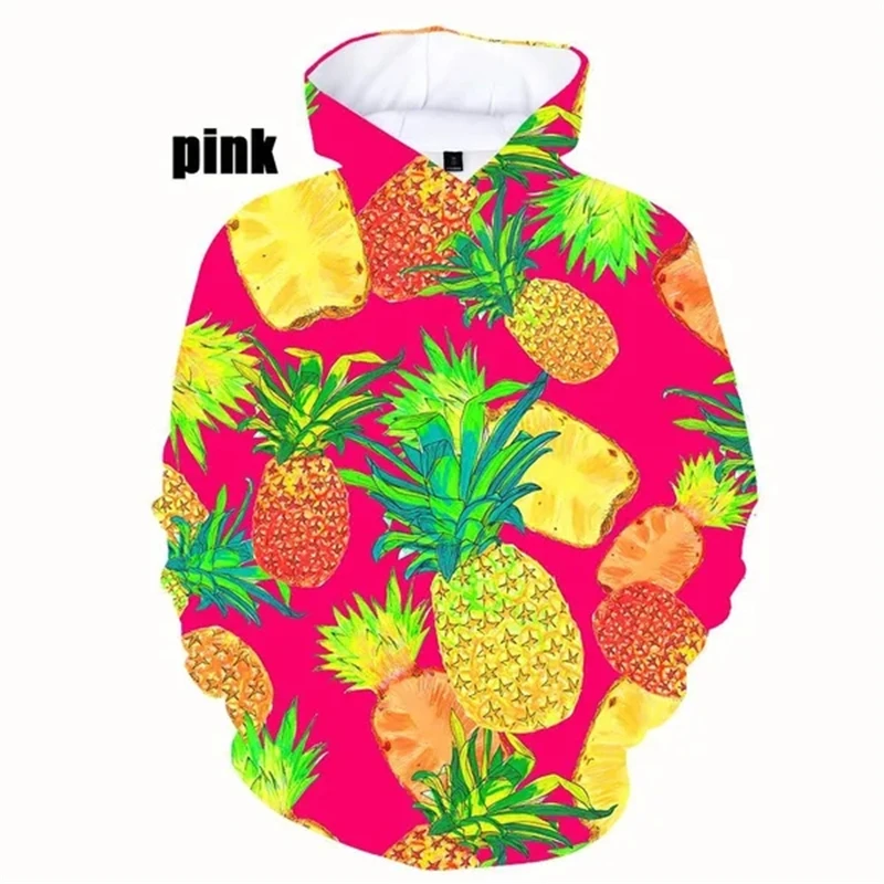 Autumn Winter Fashion 3d Pineapple Print Hoodie Men And Women Universal Hoodie Couple Hoodie Casual Comfortable Hoodie Male Tops