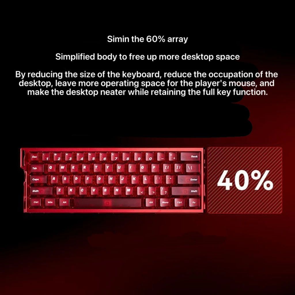 Клавиатура MAD Light 60HE для киберспорта, веб-привод, проводное соединение, полая клавиатура с магнитной осью