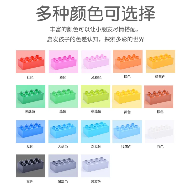 대형 입자 빌딩 블록 재단 벽돌 ABS 블록 벽 조립 액세서리 어린이 장난감 선물 빌딩 모델