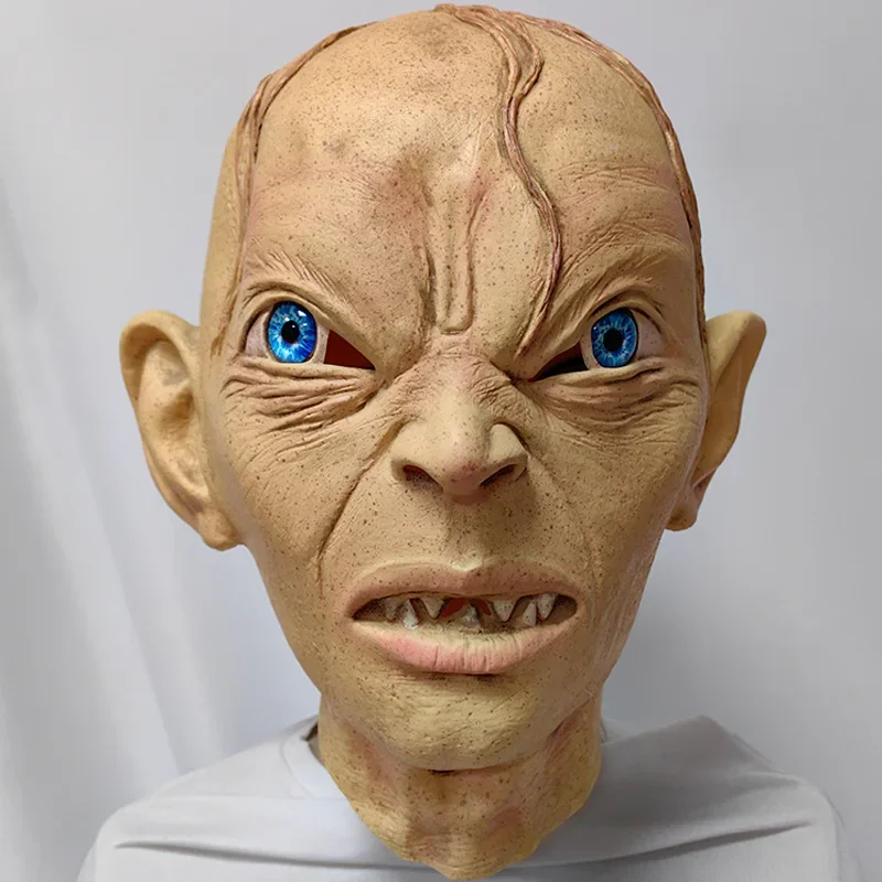 سيد الخواتم تأثيري حلي Gollum قناع خوذة الرعب مخيف أقنعة اللاتكس هالوين حفلة تنكرية الدعامة