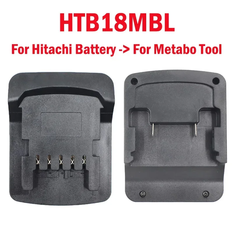 Conversor de adaptador de bateria htb18mbl para bateria de íon-lítio hitachi 18v bsl1830 para uso de ferramenta elétrica de lítio metabo 18v