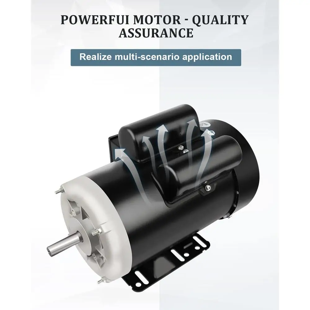 5HP 전기 모터 단상 3450 RPM TEFC 60Hz 208-230V 농장 의무 56 프레임 5/8" 샤프트 직경