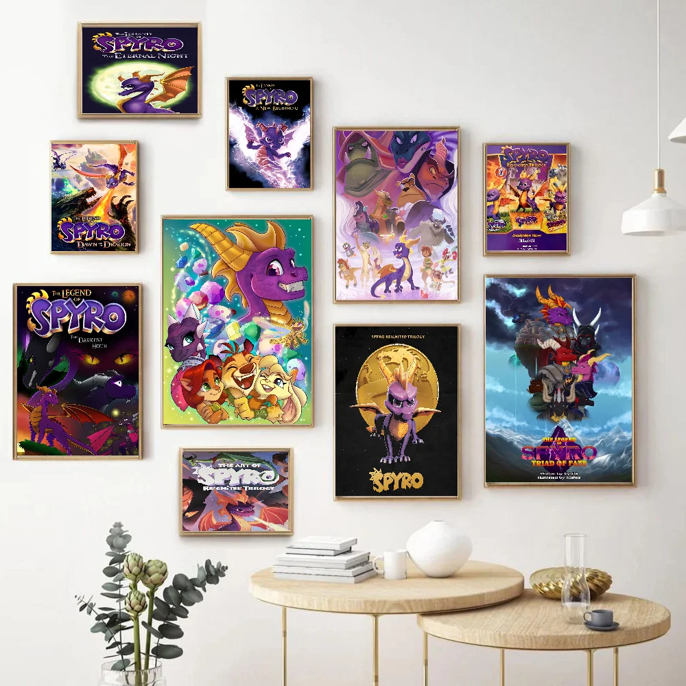 

S-Spyro R-Reignited T-Trilogy DIY Sticky Poster Fancy Wall Sticker For Living Room Bar Decoration Wall Decor