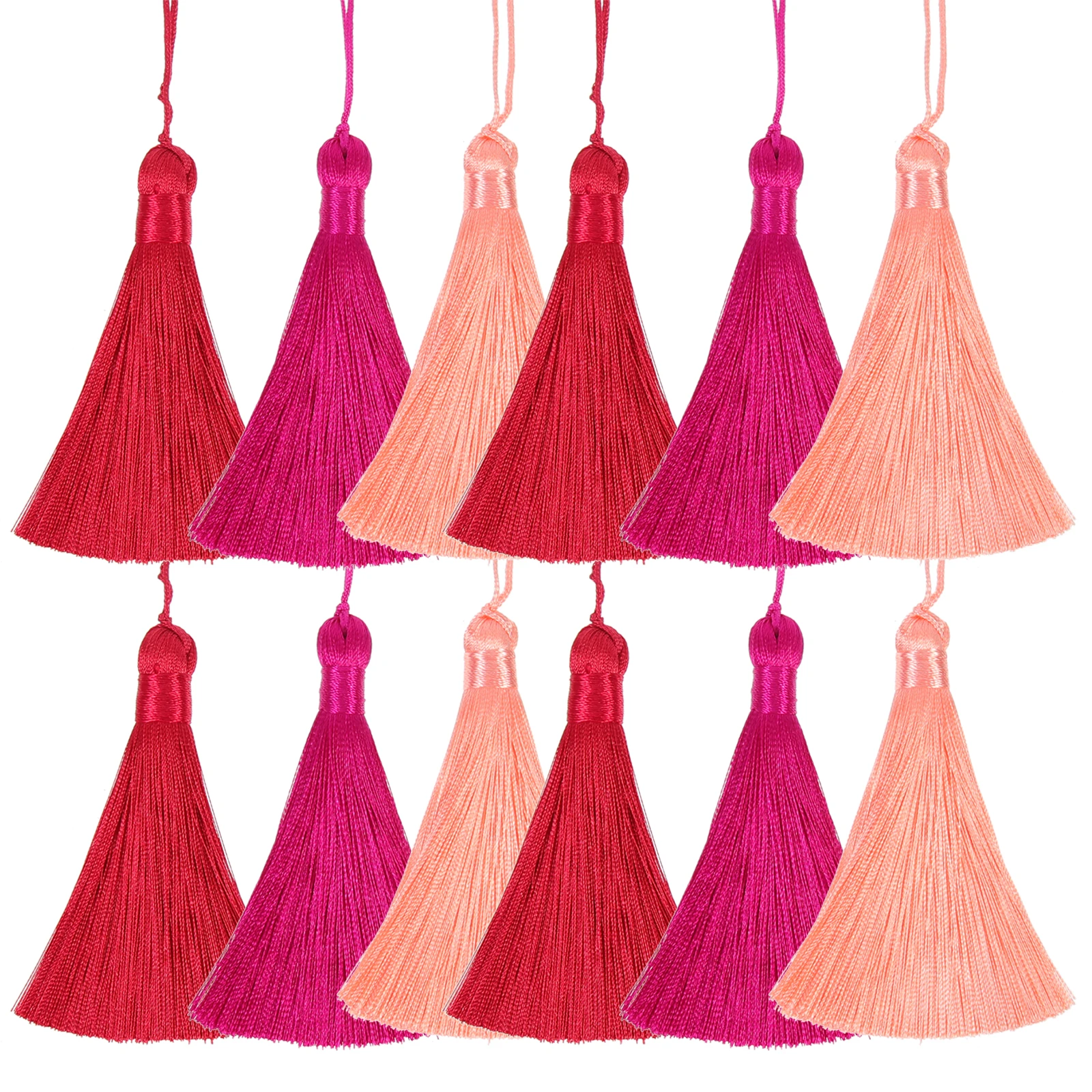 

Colorful Decorative Tassels Mini Vibrant Pendants Craft Accessories Keychain Earrings Necklace Bracelet Fan Pendant Gift
