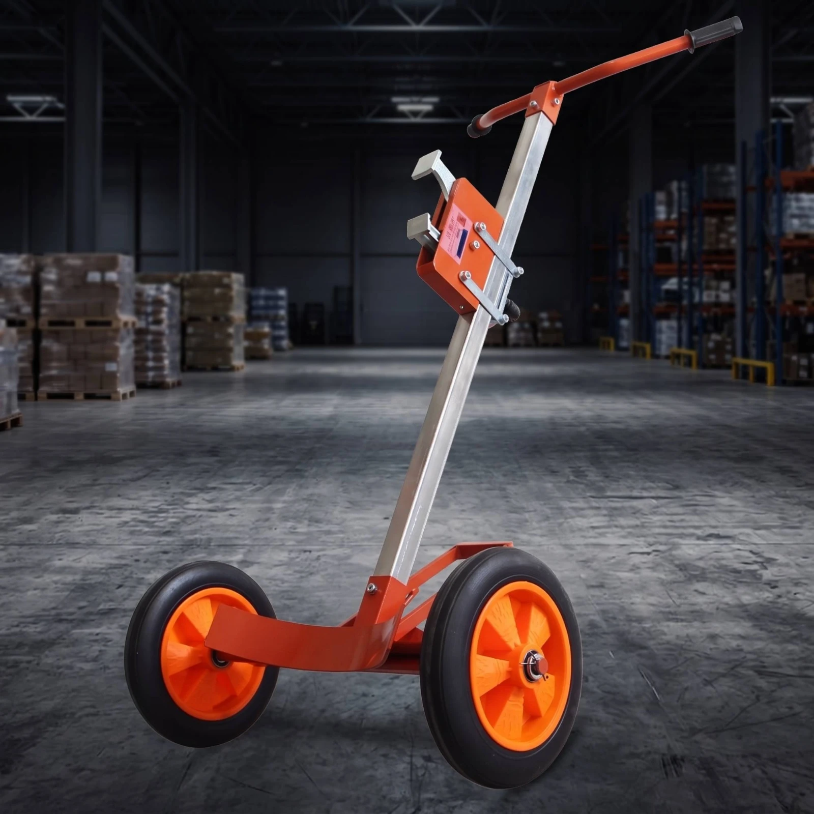 Drum-Moving Hand Truck Manual Drum Cart with Clamp Barrel Transporter Ergonomic Dolly Reinforced for Warehouse Workers