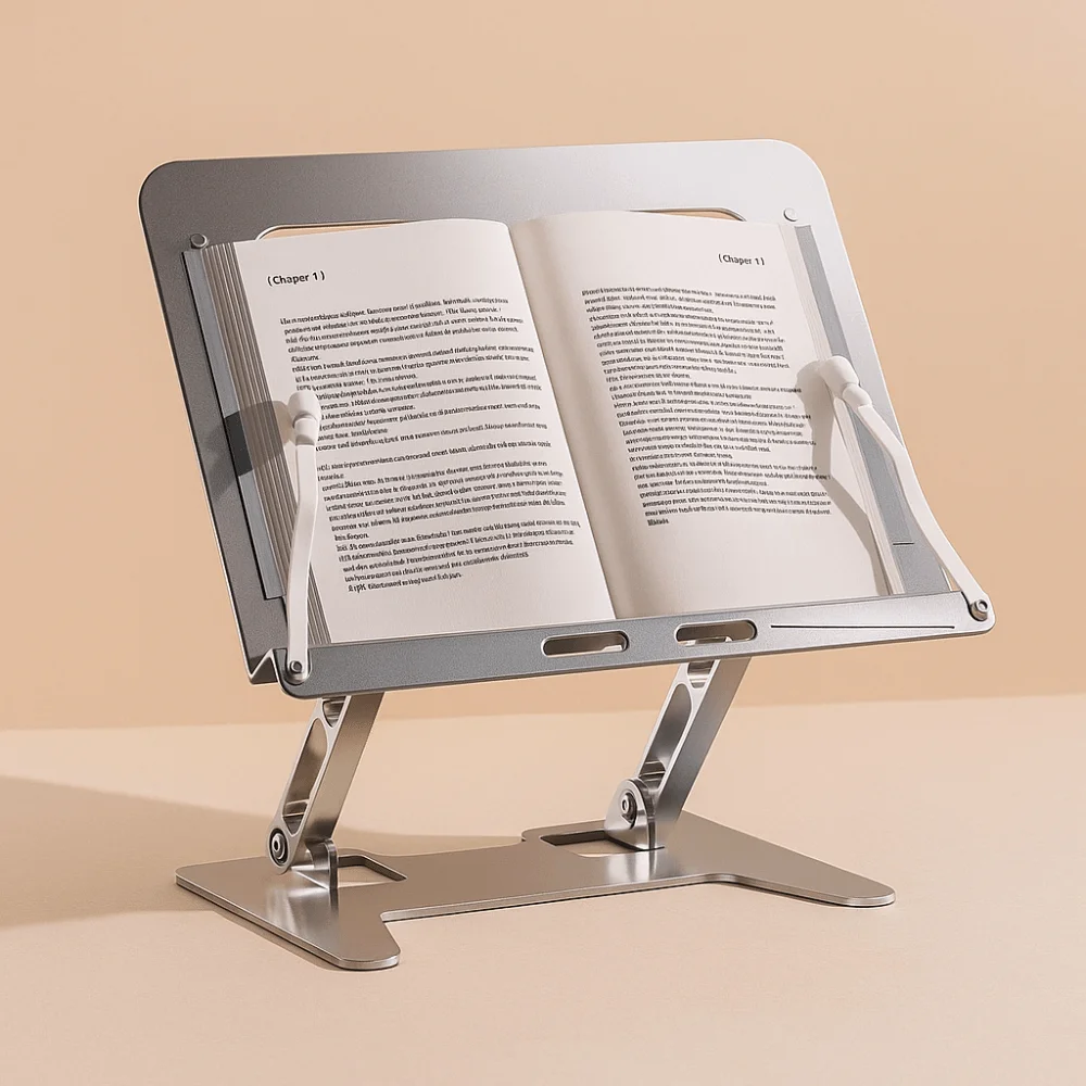 태블릿 스탠드 조절 가능한 각도 독서 책꽂이 접이식 클립 북 홀더 트레이 지원 금속 독서 브래킷 독서용