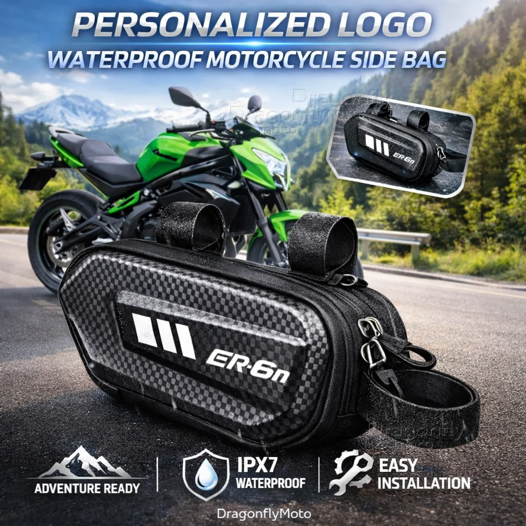 

For Kawasaki ER6N ER 6N ER-6N 2006-2016 2013 2014 2015 Motorcycle Side Bag Personalized Logo Waterproof Hard Shell Saddlebag