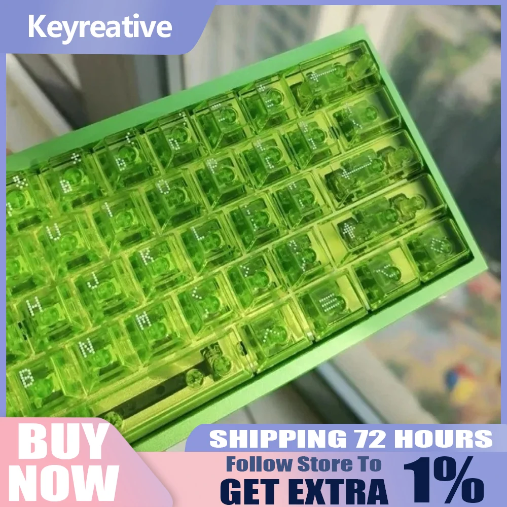 

Keyreative Asimov 145Key Cherry Profile ABS Keycaps RGB UV Coated Multicolor Translucent Keycaps for Mechanical Gaming Keyboard