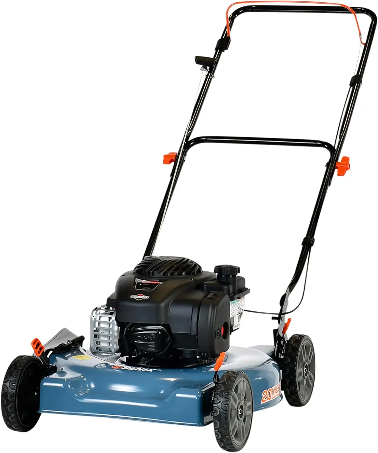 20-Inch Gas Lawn Mower with 125 cc 4-Cycle Briggs & Stratton Engine, Side Discharge, 5-Position Single Wheel Height Adjust