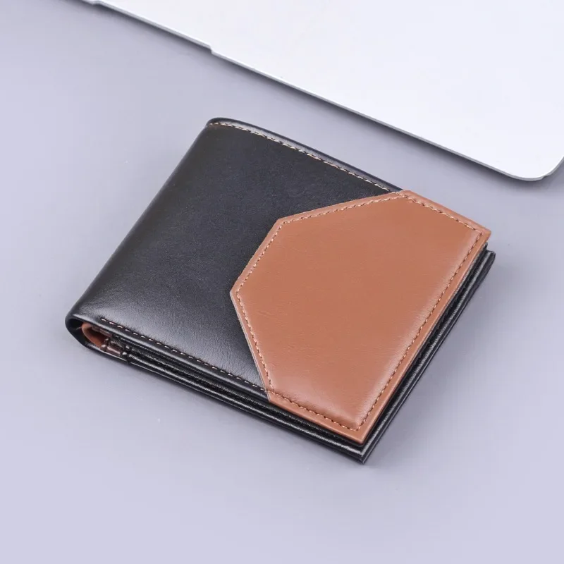 PU Leather Slim Short Wallets for Men Card Holders Ultra-thin Money Clips Luxury Designer Mini Wallet Driving License Holder