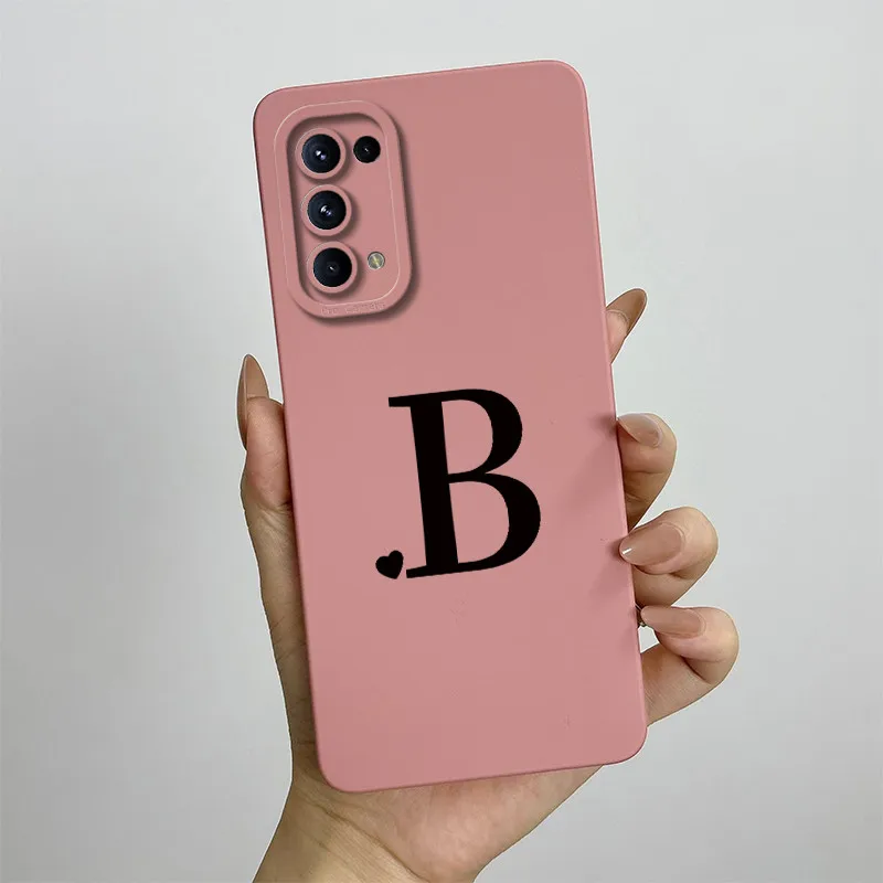 For OPPO Find X3 Lite Case Oppo Find X3 Lite Phone Case oppo reno5 CPH2145 Luxury Letters Square ShockProof Silicone Back Cover
