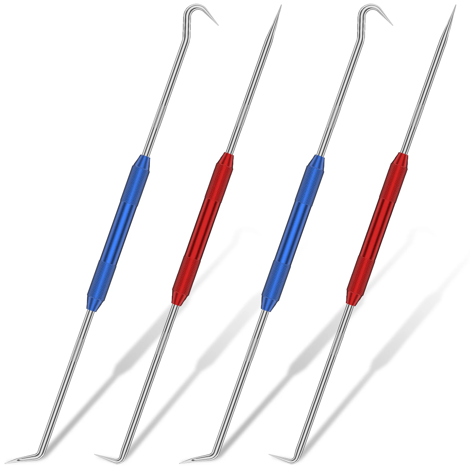 

4Pcs Stainless Steel Double Heads Scriber Straight 45/90° Metal Scribe Tool Portable Hook and Pick Tool for Machinist Technician