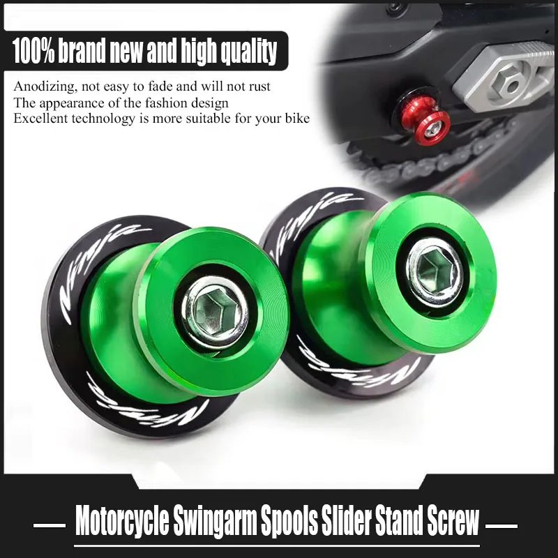 

Подходит для Z Ninja ZX6R 250SL 250 300 400 650 1000SX Z900 Z750 Z400 Z800 Z650, катушки маятника мотоцикла, подставки, винтовые ползунки