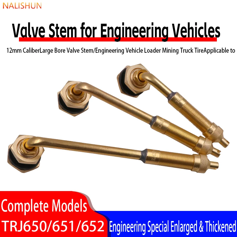 1Pc Large Bore Tubeless Tire Valve Swivel Tyre Stem TRJ650-3 TRJ651-3 TRJ652-3 For Construction Loader Mining Truck Agri
