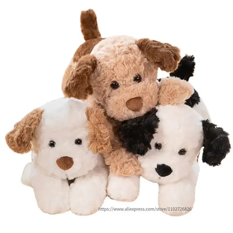 35-55cm Cute Puppy Plush Toy Stuffed Soft Animal Lifelike Dog Doll Sleeping Hug Pillow Cushion Christmas Birthday Gift for Kids