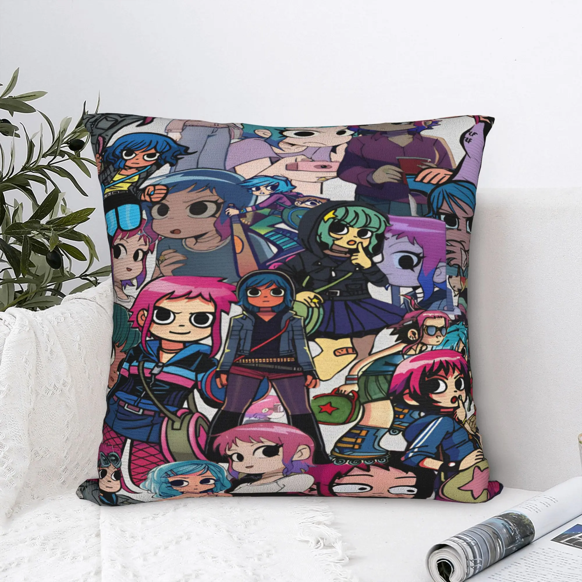 Scott Pilgrim vs. the World Pillowcase Merch Printed Cushion Cover  Pillow Covers Home Decor Zippered Multiple Sizes